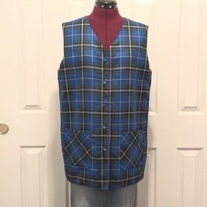 Vintage Wool Vest, Nova Scotia Tartan, EUC.
